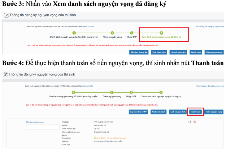 6 nhóm tỉnh thành và khung thời gian nộp lệ phí xét tuyển đại học- Ảnh 3.